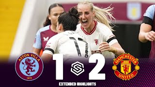 Man United vs Aston Villa  What a Game  Highlights  Womens Super League 01102023 [upl. by Furnary189]