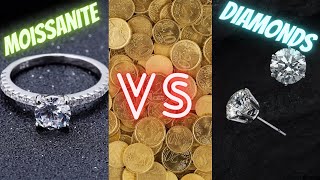 Moissanite Vs Diamond In Under A Minute [upl. by Saberio]