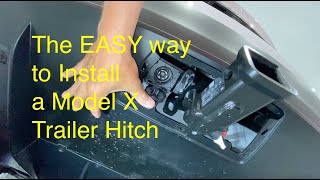 The EASY way to install the Model X Trailer Hitch [upl. by Irim]