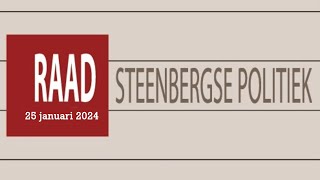 25 januari 2024  besluitvormende vergadering gemeenteraad Steenbergen [upl. by Adok]