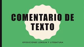 👉 Comentario lingüístico literario y pragmático  MODELO para OPOSICIONES 📖 [upl. by Naejamron21]