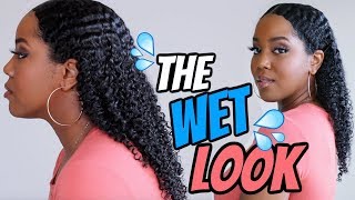 I Tried The WET LOOK On My Natural Hair  Thick Hair  Melissa Denise [upl. by Tehcac683]