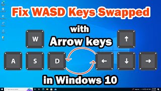 How to Fix WASD Keys Swapped with Arrow Keys in Windows 10 PC or Laptop [upl. by Yenahc21]