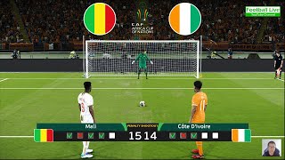 Mali 🆚 Côte dIvoire  Penalty Shootout 2024  Coupe dAfrique des Nations 2023  eFootball PES [upl. by Teik]