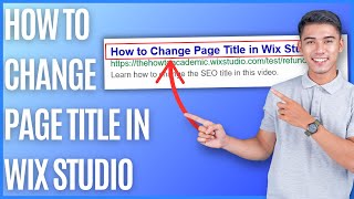 How to Change Page Title in Wix Studio Quick Guide [upl. by Luaped]