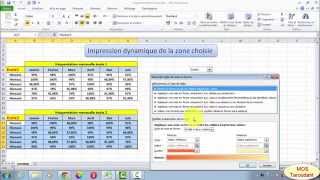 Excel  zone dimpression dynamique [upl. by Kcireddor]