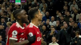 Ronaldo volley goal vs Tottenham  Manchester United vs Spurs  Full Buildup Bruno Assist [upl. by Ynohtnaleahcim438]