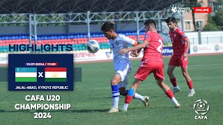 HIGHLIGHTS  Uzbekistan  Tajikistan  CAFA U20 CHAMPIONSHIP 2024 [upl. by Horner]