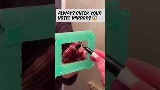 Always Check Your Hotel Mirrors 😳 Shorts HotelTips travel explore trending [upl. by Burl353]