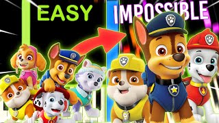 PAW PATROL THEME from TOO EASY to IMPOSSIBLE [upl. by Ahsiekim]