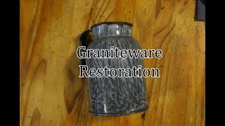 Graniteware Enamelware Milk Pitcher Restoration [upl. by Atinid763]