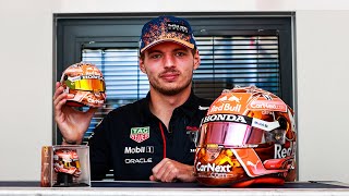 Max Verstappen reveals his special Belgian GP 2021 helmet [upl. by Grannias80]