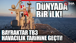 Bayraktar TB3 TCG ANADOLU Gemisinde İlk Kalkış ve İnişiyle Tarihe Geçti [upl. by Ailefo]