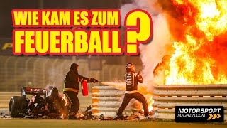 Zweigeteilt Warum fing Grosjeans Formel 1Auto Feuer [upl. by Yllet943]