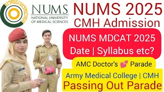 NUMS 2025  Army Doctors Passing Out Parade  CMH Doctors  Army Medical College  NUMS MDCAT 2025 [upl. by Edsel]