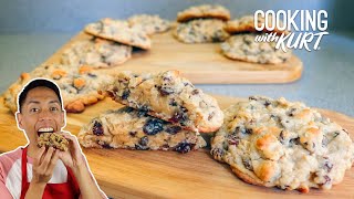 Levain Bakery Oatmeal Raisin Cookies Crispy Outside with Soft Center  Cooking with Kurt [upl. by Adekam749]