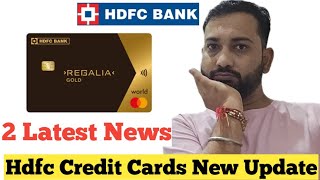 hdfc bank regalia gold credit card latest update [upl. by Janette138]