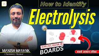 How to Identify Electrolysis 💡Don’t Miss These Key Concepts  by Manish sir [upl. by Ainivad]