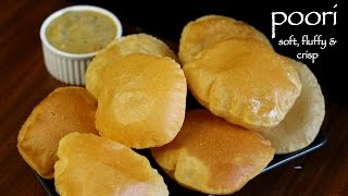 poori recipe  how to make puffy puri  how to make milk poori recipe [upl. by Ricardo]