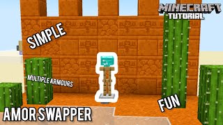 Armor Stand Swapper  Minecraft 121 Redstone Tutorial [upl. by Euqinad]