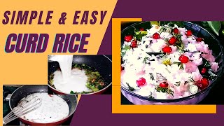 CURD RICE  CURD RICE RECIPE  KAISE BANAYE DAHI KE CHAWAL [upl. by Allianora116]