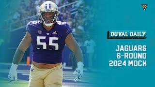 Jacksonville Jaguars 6Round 2024 Mock Draft [upl. by Ecyt]