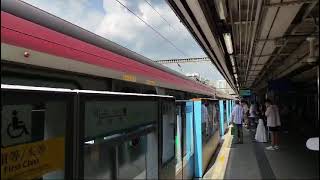 MTR East Rail Line RTrain D028D030 Arrive Tai Wai Station Platform 2 [upl. by Nnagrom378]