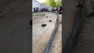 RC racing mudboss car on the banked oval [upl. by Storer]