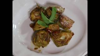 CookingWithGas Carciofi Alla Romana Recipe in 60 Seconds [upl. by Euqinad]