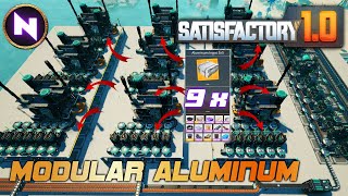 Simplifying ALUMINUM With Modular Blueprint  08  Satisfactory 10  Lets Play [upl. by Norga]