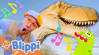 Blippis TRex Dinosaur Song Blippi Educational Science Songs for Kids [upl. by Sharpe812]