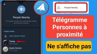 Comment résoudre le problème des personnes à proximité qui ne saffichent pas sur Telegram [upl. by Namyw285]