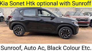 New Varient of Kia Sonet Htk Optional 2024 with Sunroof amp Black colour [upl. by Archie]