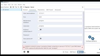 How to fix unable to connect to server connection failed pgadmin [upl. by Christmann994]