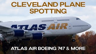 Atlas Air Boeing 747 Ravens Charter amp More Landing at Cleveland Hopkins [upl. by Cece]