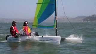 Sailing the Hobie Wave in Sausalito CA [upl. by Aitram998]