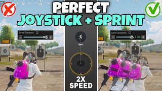 JOYSTICK  SPRINT SENSITIVITY Guide for Fast Movement  Best Setting Joystick Sensitivity  BGMI [upl. by Bellanca288]