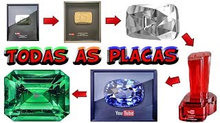 CONHEÇA TODAS AS PLACAS DO YOUTUBE [upl. by Fugere]