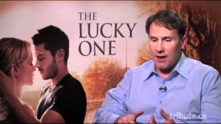 Nicholas Sparks  The Lucky One Interview with Tribute [upl. by Rebel]