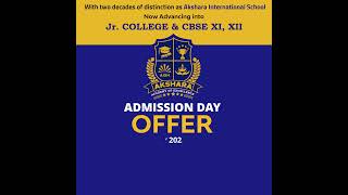 Akshara International Schools Hyderabad Admissions day offer 2024 [upl. by Tattan]