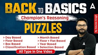 Puzzles All Type Questions in One Video  Puzzles Reasoning Basic Concepts  Reasoning by Saurav Sir [upl. by Alcock835]