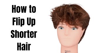 How to Flip Up Short Hair in the Front  TheSalonGuy [upl. by Henry91]