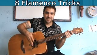 8 Flamenco amp Spanish Guitar Tricks Every Guitar Player Should Know Tutorial [upl. by Notniuq]