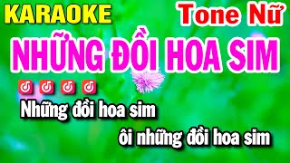 Karaoke Những Đồi Hoa Sim Nhạc Sống Tone Nữ  Beat Huỳnh Lê [upl. by Knight]