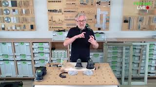 Festool LIVE🔴NL  Roterende excentrische schuurmachines ROTEX 90 125 en 150 [upl. by Galligan]