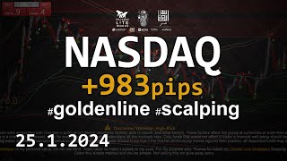 Live Scalping Golden Line Nasdaq NAS100 M1 abc Setup 25124 [upl. by Eng]