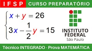 IFSP 🔴 Curso Preparatório 202425 de MATEMÁTICA IFSP Técnico Integrado ao Ensino Médio BoraIF [upl. by Chuck821]