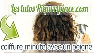 Tuto coiffure pour cheveux milongs et longs avec un peigne [upl. by Yi]