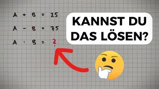 Mathe RÄTSEL Knobelaufgabe  Hast du im Unterricht aufgepasst [upl. by Rich530]