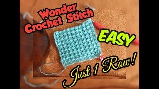 NEW WONDER CROCHET STITCH EASY JUST 1 ROW REPEAT ANY HOOK SIZE CARDIGAN SWEATER  ANA VANILA ARTS [upl. by Stoughton]